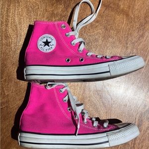 Women’s High Top Converse, Hot Pink, Size 6